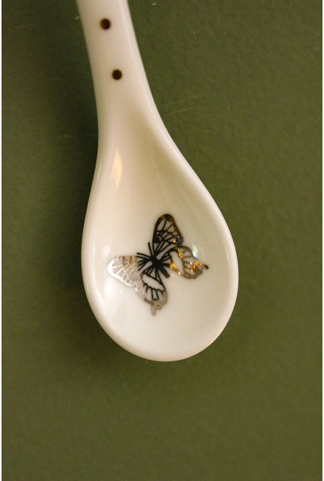 Colher Porcelana Borboleta Mimo Galeria -4-